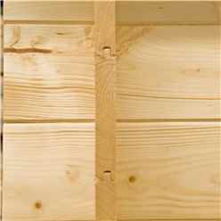 2m X 2m Premier Apex Log Cabin With Single Door And Window Shutter + Free Floor & Felt (19mm)