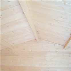 2m X 2m Premier Apex Log Cabin With Single Door And Window Shutter + Free Floor & Felt (19mm)