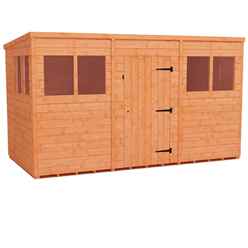 12ft X 6ft Tongue And Groove Pent Shed (12mm Tongue And Groove Floor And Roof)