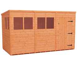 12ft X 6ft Tongue And Groove Pent Shed (12mm Tongue And Groove Floor And Roof)