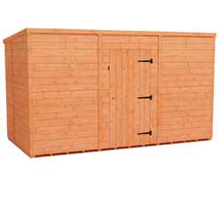 12ft X 6ft Windowless Tongue And Groove Pent Shed (12mm Tongue And Groove Floor And Roof)