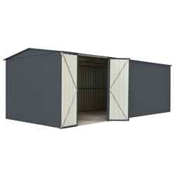 15ft X 10ft Premier Easyfix – Apex – Metal Workshop -Anthracite Grey (4.64m X 3.07m)