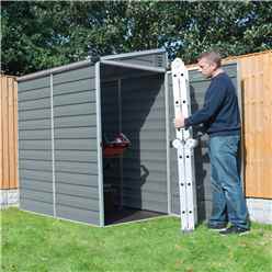 6ft X 4ft (1.75m X 1.17m) Single Door Pent Plastic Shed With Skylight Roofing