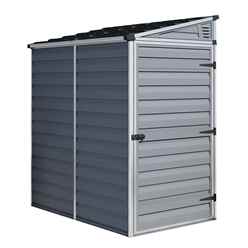 6ft X 4ft (1.75m X 1.17m) Single Door Pent Plastic Shed With Skylight Roofing