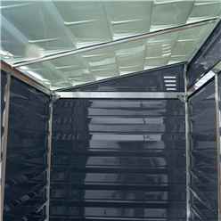 6ft X 4ft (1.75m X 1.17m) Single Door Pent Plastic Shed With Skylight Roofing