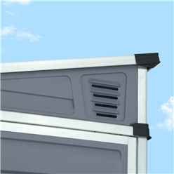 6ft X 4ft (1.75m X 1.17m) Single Door Pent Plastic Shed With Skylight Roofing