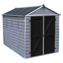 10ft X 6ft (3.03m X 1.85m) Double Door Apex Plastic Shed With Skylight Roofing