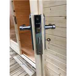 2.4m X 3.6m Premier Reverse Apex Home Office Log Cabin (single Glazing) - Free Floor & Felt (44mm)