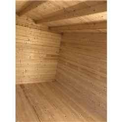 2.4m X 3.6m Premier Reverse Apex Home Office Log Cabin (single Glazing) - Free Floor & Felt (44mm)