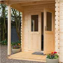4.2m X 3.3m Home Office Apex Log Cabin - 28mm Wall Thickness (14ft X 11ft)