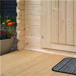 4.2m X 3.3m Home Office Apex Log Cabin - 28mm Wall Thickness (14ft X 11ft)
