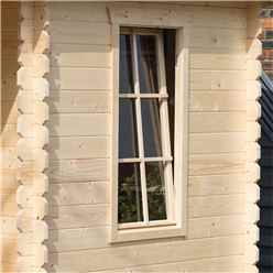 4.2m X 3.3m Home Office Apex Log Cabin - 28mm Wall Thickness (14ft X 11ft)