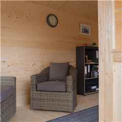 4.2m X 3.3m Home Office Apex Log Cabin - 28mm Wall Thickness (14ft X 11ft)