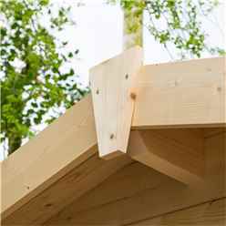 4.2m X 3.3m Home Office Apex Log Cabin - 28mm Wall Thickness (14ft X 11ft)