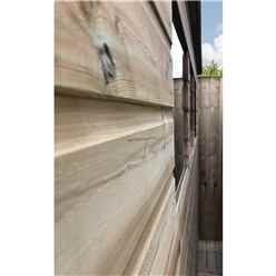 7ft X 6ft Premier Pressure Treated Tongue & Groove Apex Shed With 3 Windows + Higher Eaves & Ridge Height + Double Doors + Safety Toughened Glass - 12mm Tongue And Groove Walls, Floor And Roof