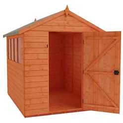 10ft X 8ft Tongue And Groove Apex Shed With 4 Windows And Single Door (12mm Tongue And Groove Floor And Roof)