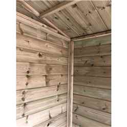 8ft X 6ft Pressure Treated Tongue & Groove Apex Summerhouse With Higher Eaves And Ridge Height + Overhang + Toughened Safety Glass + Euro Lock With Key + Super Strength Framing