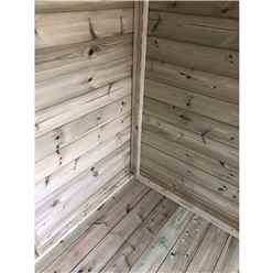 8ft X 6ft Pressure Treated Tongue & Groove Apex Summerhouse With Higher Eaves And Ridge Height + Overhang + Toughened Safety Glass + Euro Lock With Key + Super Strength Framing