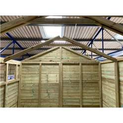 26ft X 13ft Windowless Reverse Premier Pressure Treated Tongue & Groove Apex Workshop + Higher Eaves & Ridge Height + Double Doors + Super Strength Framing