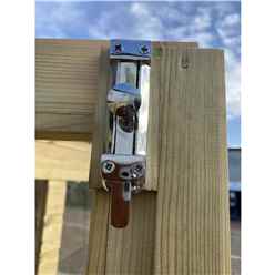 10ft X 6ft Reverse Pressure Treated Tongue & Groove Apex Summerhouse With Higher Eaves And Ridge Height + Toughened Safety Glass + Euro Lock With Key + Super Strength Framing