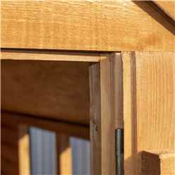 8ft X 6ft  (2.39m X 1.83m) - Super Value Overlap - Apex Wooden Garden Shed - 2 Windows - Double Doors