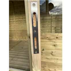12ft X 8ft Reverse Pressure Treated Tongue & Groove Apex Summerhouse With Higher Eaves And Ridge Height + Toughened Safety Glass + Euro Lock With Key + Super Strength Framing