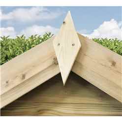 8ft X 5ft  Super Saver Windowless Pressure Treated Tongue & Groove Apex Shed + Double Doors + Low Eaves