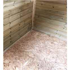 13ft X 5ft  Super Saver Pressure Treated Tongue & Groove Apex Shed + Double Doors + Low Eaves + 4 Windows