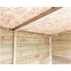 13ft X 5ft  Super Saver Pressure Treated Tongue & Groove Apex Shed + Double Doors + Low Eaves + 4 Windows