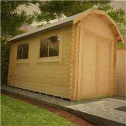 14ft X 8ft Neo Barn 28mm Log Cabin (19mm Tongue And Groove Floor And Roof) (4150x2350)