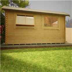 14ft X 8ft Neo Barn 28mm Log Cabin (19mm Tongue And Groove Floor And Roof) (4150x2350)