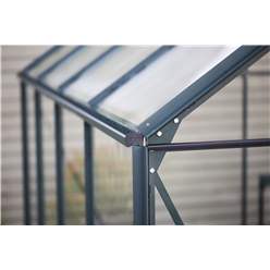 6ft X 4ft Premier Low Threshold Green Metal Frame Greenhouse