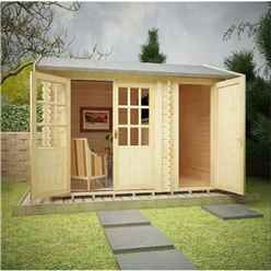 12ft X 8ft Storage 44mm Log Cabin (19mm Tongue And Groove Floor And Roof) (3550x2350)