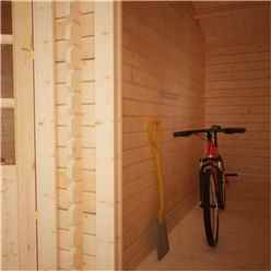 12ft X 8ft Storage 44mm Log Cabin (19mm Tongue And Groove Floor And Roof) (3550x2350)