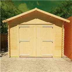 20ft X 12ft Monty Workshop 44mm Log Cabin (19mm Tongue And Groove Roof) (5950x3550)