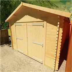 20ft X 12ft Monty Workshop 44mm Log Cabin (19mm Tongue And Groove Roof) (5950x3550)