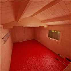 20ft X 12ft Monty Workshop 44mm Log Cabin (19mm Tongue And Groove Roof) (5950x3550)