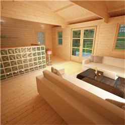 14ft X 10ft Neville 44mm Log Cabin (19mm Tongue And Groove Floor And Roof) (4150x2950)