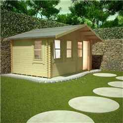 14ft X 14ft Rosco 44mm Log Cabin (19mm Tongue And Groove Floor And Roof) (4150x4150)
