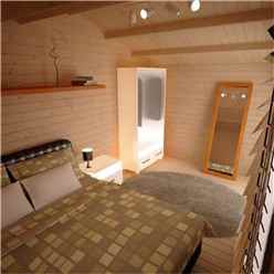 14ft X 14ft Rosco 44mm Log Cabin (19mm Tongue And Groove Floor And Roof) (4150x4150)