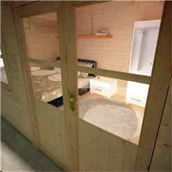 10ft X 16ft Rosco 44mm Log Cabin (19mm Tongue And Groove Floor And Roof) (2950x4750)