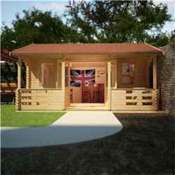 18ft X 14ft Leo 44mm Log Cabin (19mm Tongue And Groove Floor And Roof) (5350x4150)