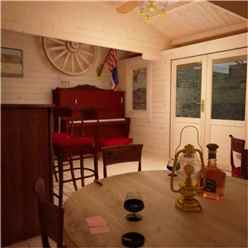 18ft X 14ft Leo 44mm Log Cabin (19mm Tongue And Groove Floor And Roof) (5350x4150)