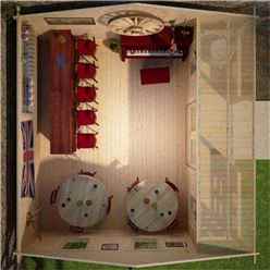 18ft X 14ft Leo 44mm Log Cabin (19mm Tongue And Groove Floor And Roof) (5350x4150)