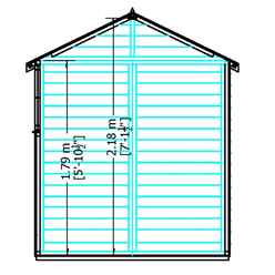 8ft X 6ft (2.39m X 1.83m) - Reverse - Super Value Overlap - Apex Wooden Shed - 1 Window - Single Door