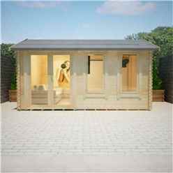 20ft X 16ft Ralph 44mm Log Cabin (19mm Tongue And Groove Floor And Roof) (5950x4750)