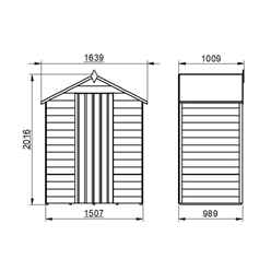 Installed 3ft X 5ft (0.9m X 1.6m) Windowless Overlap Apex Shed With Single Door - Modular - Installation Included - *door Is On The 5ft Side