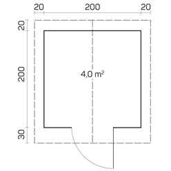 2.2m X 2.2m Log Cabin - Single Glazing (28mm Wall Thickness) - Single Door - *flash Reduction - Fast Delivery
