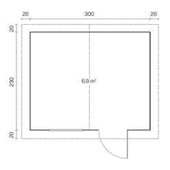 3.2m X 2.5m Log Cabin - Single Glazing (28mm Wal Thickness) Single Door - Single Window - *flash Reduction - Fast Delivery