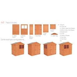 4ft X 6ft Tongue And Groove Apex Shed With Double Doors (12mm Tongue And Groove Floor And Apex Roof)